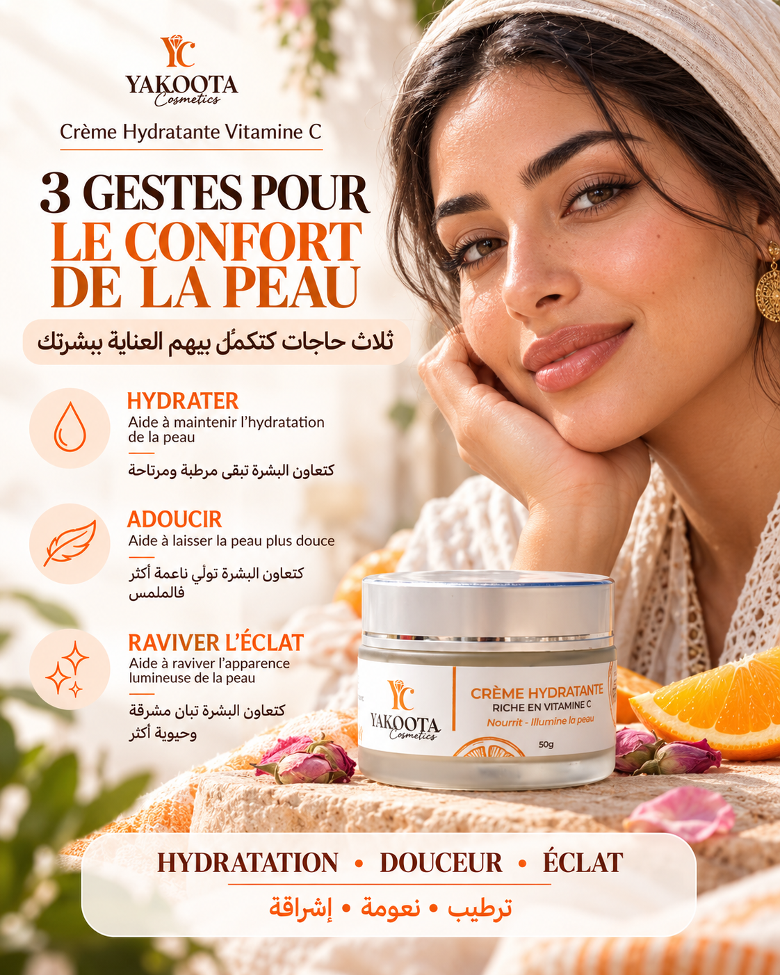 Crème hydratante vitamine C