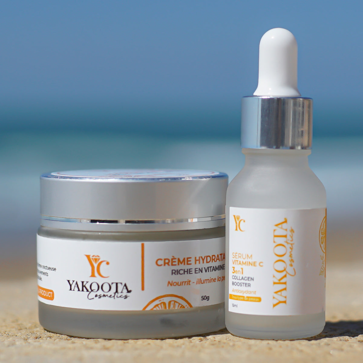 Pack duo pour le visage ( Sérum vitamine C + Crème hydratante à base vitamine C )