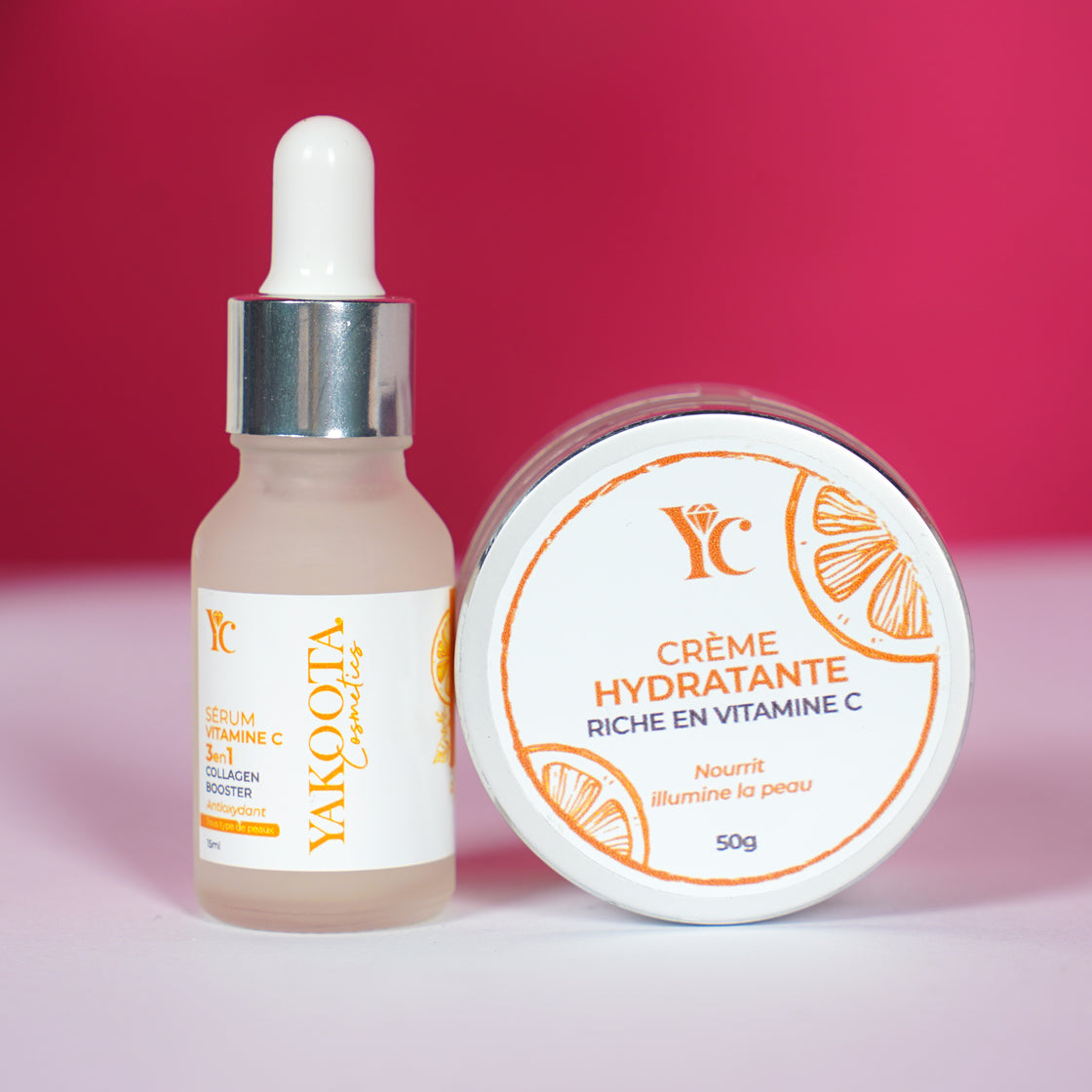 Pack duo pour le visage ( Sérum vitamine C + Crème hydratante à base vitamine C )