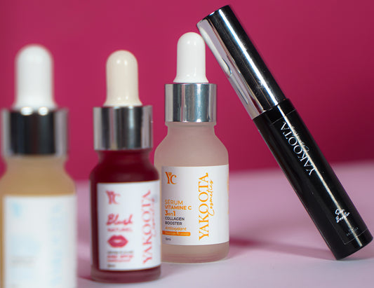 Pack Quattro pour le visage ( Sérum vitamine C+ Soin booster cils et sourcils + Blush,+ Sérum contour des yeux)