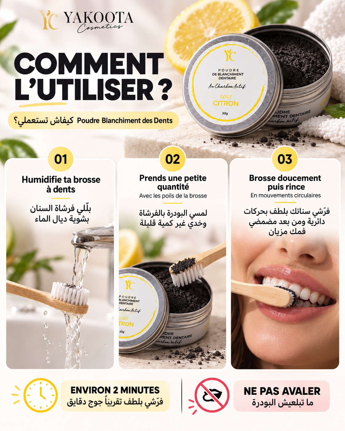 Poudre blanchiment des dents