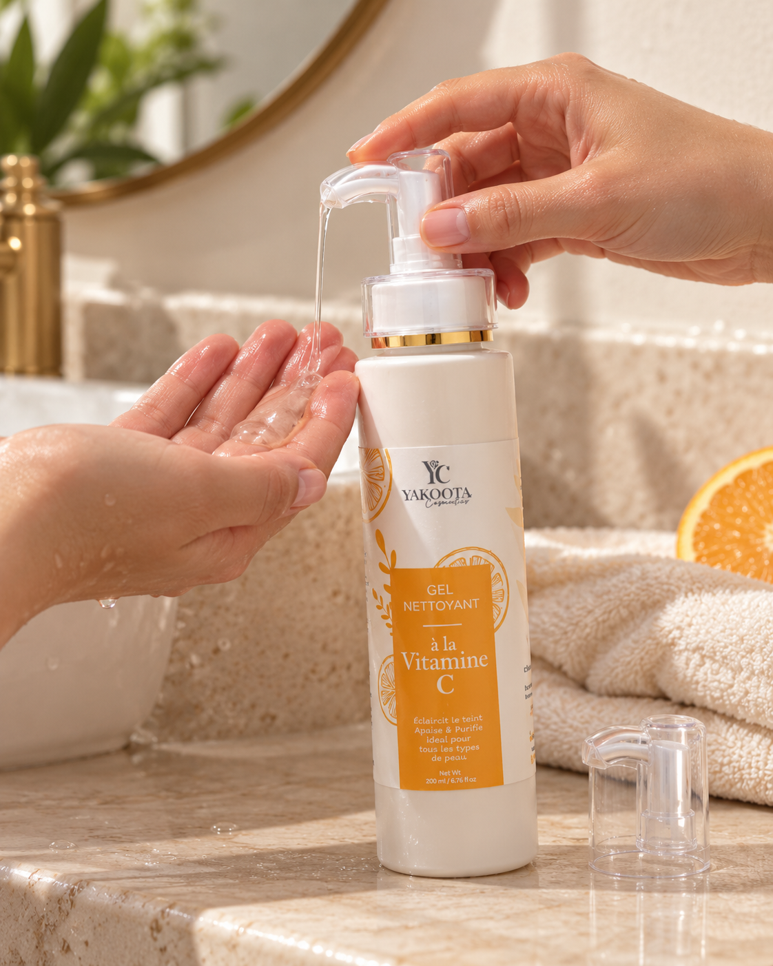 Gel nettoyant à base de vitamine C